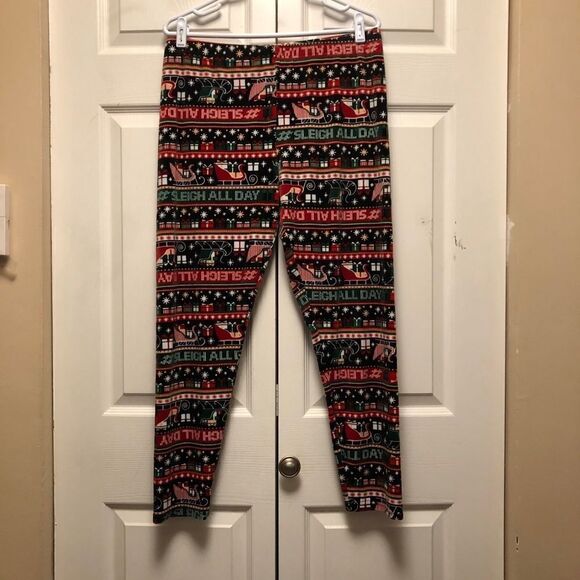 No Boundaries Christmas Holiday Soft Leggings - Picture 1 of 4